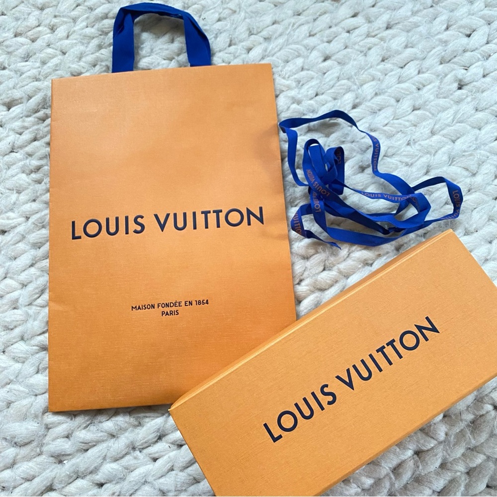 Louis Vuitton gift box, bag, ribbon